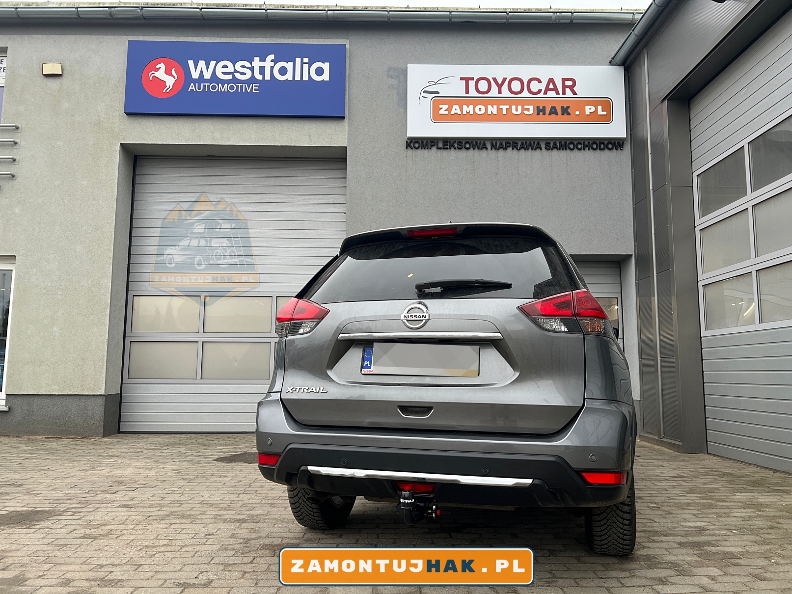 nissan x-trail i hak holowniczy westfalia zdemontowana kula